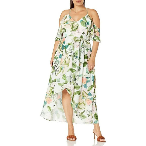 City Chic Tender Floral Maxi Dress in Fresh Floral XSmall Womens Plus Gown - Picture 12 of 12